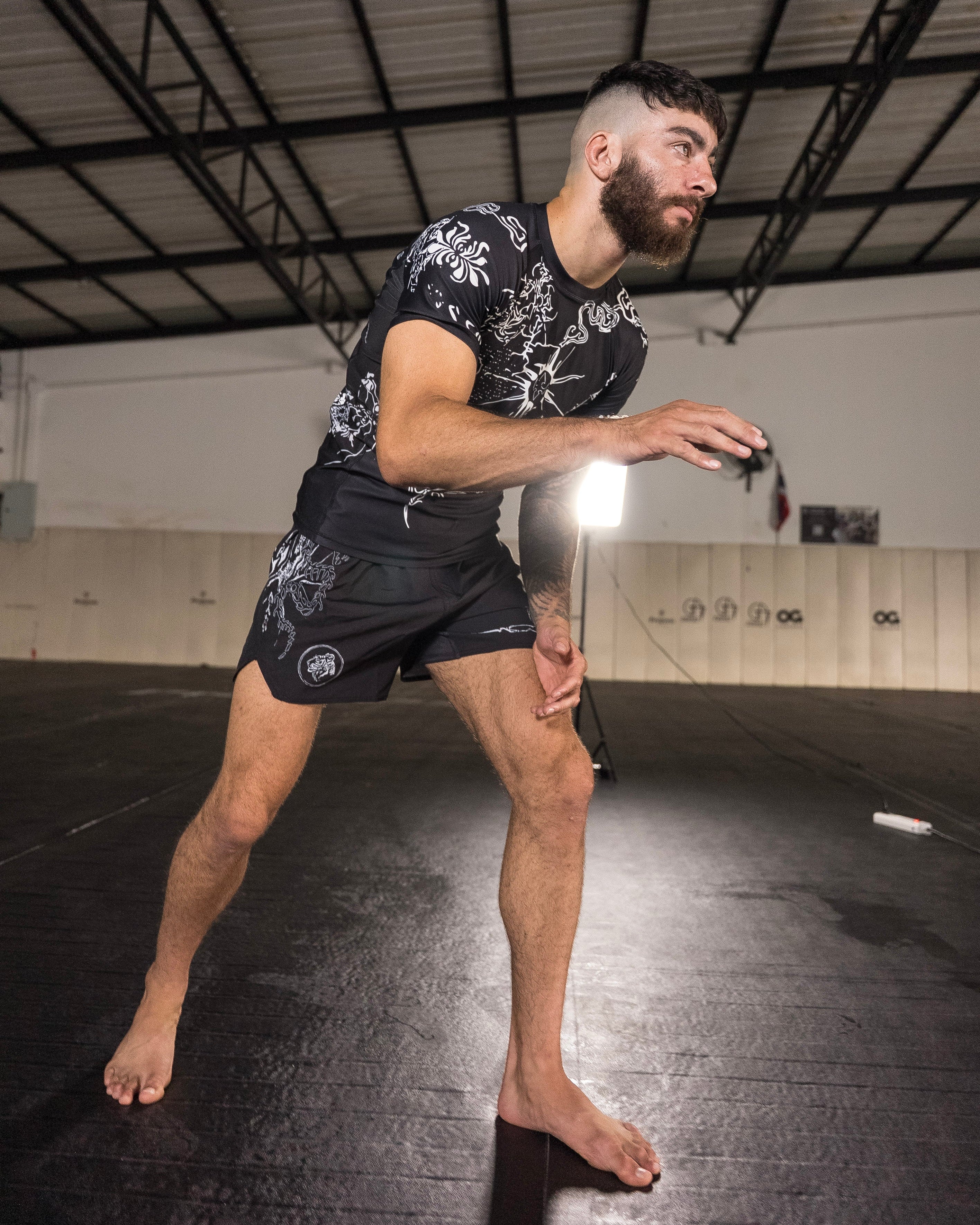 Black Marked Rash Guard – Short Sleeve No-Gi BJJ – TRIALS | Jiu